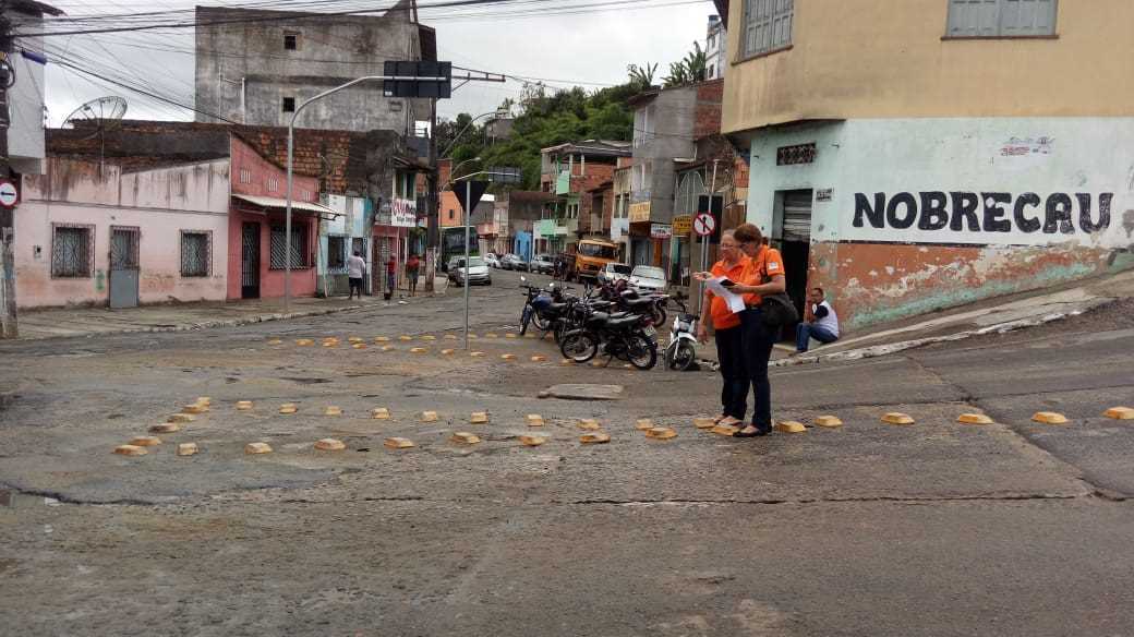 Camacã: Equipe do DETRAN visita a cidade para vistoria na Sinalização